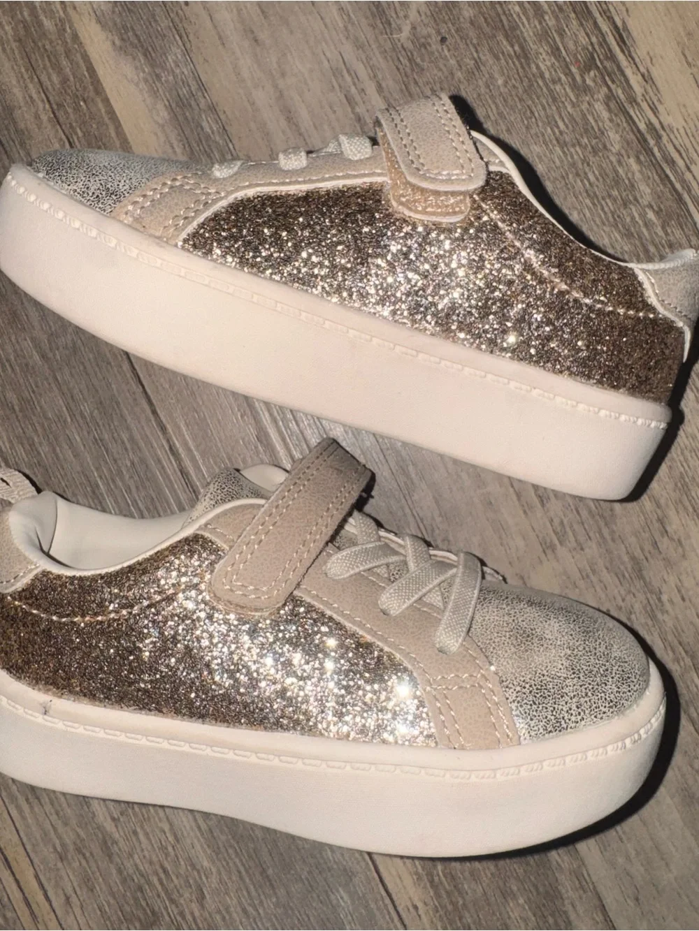 Carter's Glitter Slip-On Sneakers - Gold